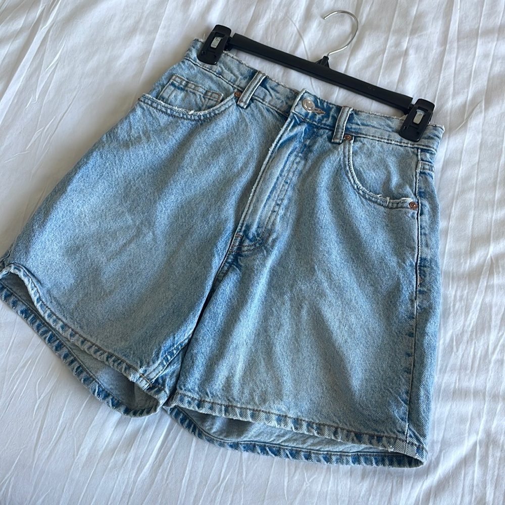 Zara denim shorts - mom jean style high waisted and longer length